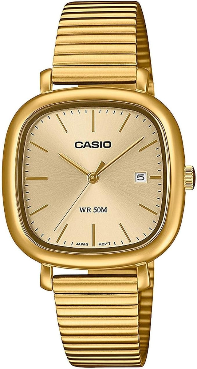 Casio Classic Analogue Square Dial Gold-Tone Bracelet Watch – Gems ...
