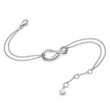 Kit Heath Sterling Silver Infinity Twin Chain Bracelet