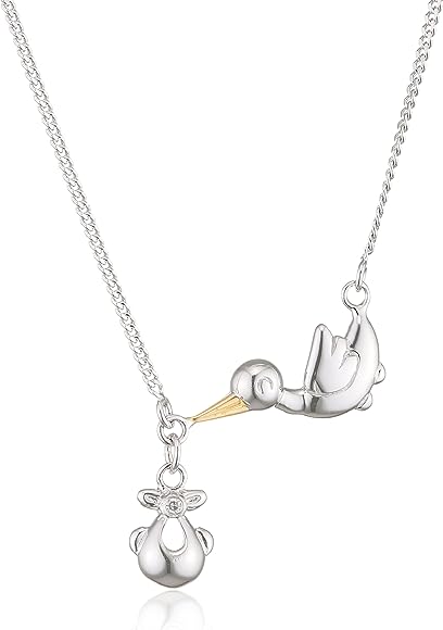 D for Diamond Stork necklace with Diamond