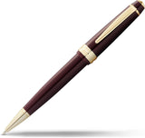 Bailey Light Polished Burgundy Resin and Gold Tone Ballpoint Pen