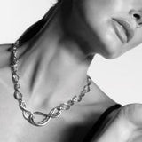 Kit Heath Sterling Silver Infinity Grande Link Collar Necklace