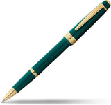 Bailey Light Polished Green Resin and Gold Tone Rollerball Pen