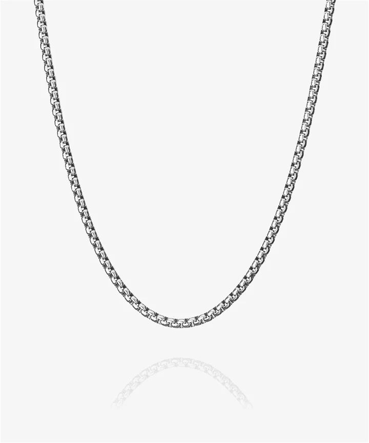 Pig & Hen  Boxchain Necklace silver