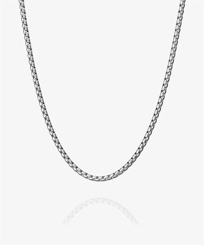Pig & Hen  Boxchain Necklace silver