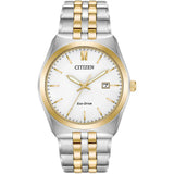 Citizen Men's Two Tone Bracelet White Dial