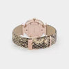 Cluse Triomphe Leather Almond Python, Rose Gold Colour Strap Watch