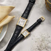 Seiko Quartz In Gold Tone With Leather Strap