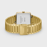 La Tétragone Watch Steel, Wine stones, Gold Colour