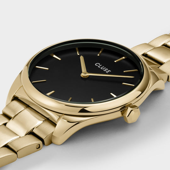 Féroce Petite Watch Steel, Black, Gold Colour