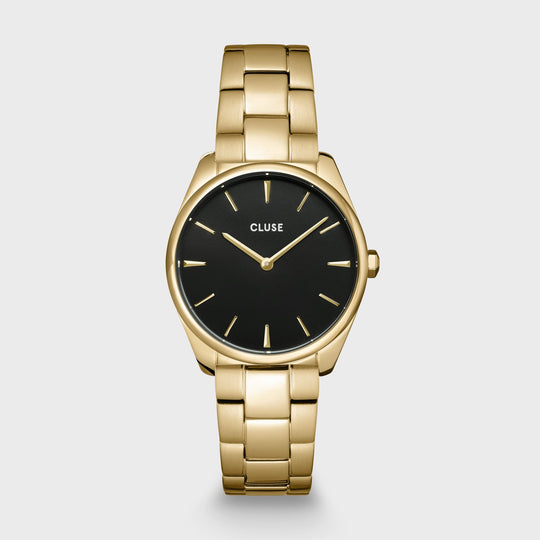 Féroce Petite Watch Steel, Black, Gold Colour