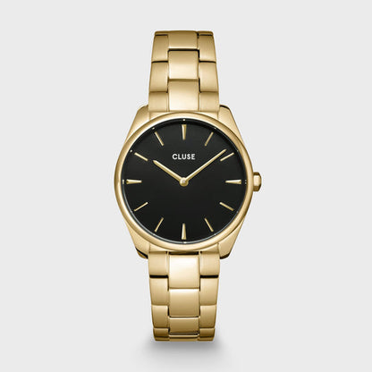 Féroce Petite Watch Steel, Black, Gold Colour