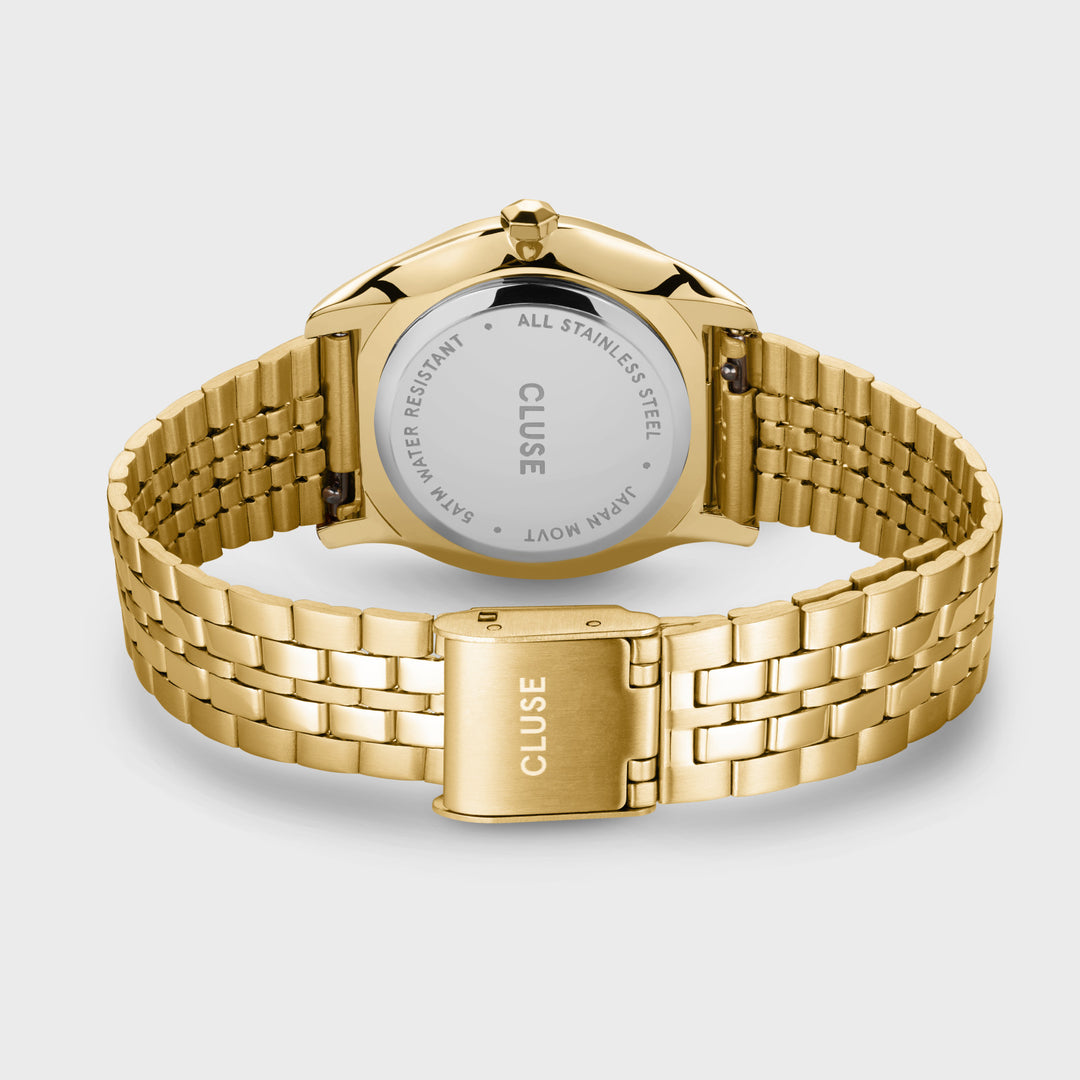 Cluse Féroce Petite Watch Steel, Leaf Texture Pool Blue, Gold Colour