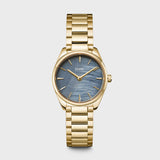 Féroce Mini Watch Steel, Blue Pearl, Gold Colour