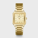 Gracieuse Watch Steel, Sunray Textured, Gold Colour