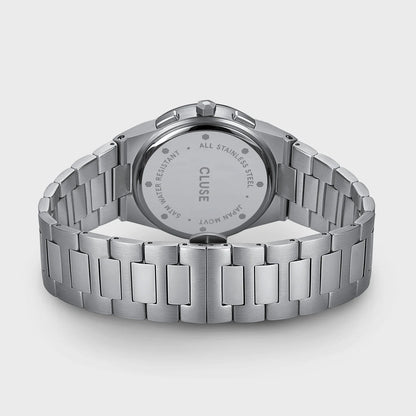 Vigoureux Chrono Watch Steel, Dark Blue, Silver Colour