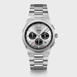 Vigoureux Chrono Watch Steel, Black, Full Silver Colour