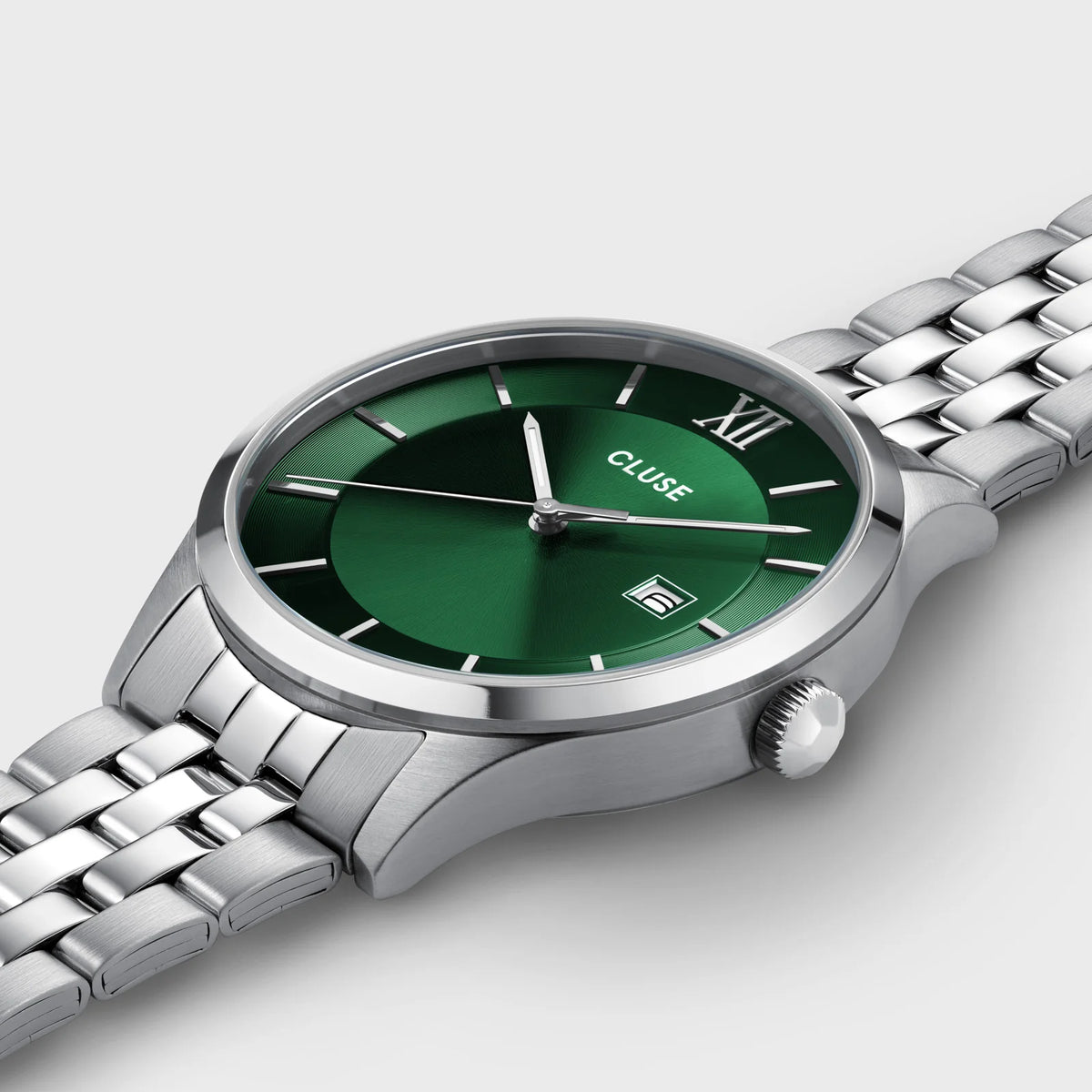 Aravis 3-Hand Watch Steel, Green, Silver Colour