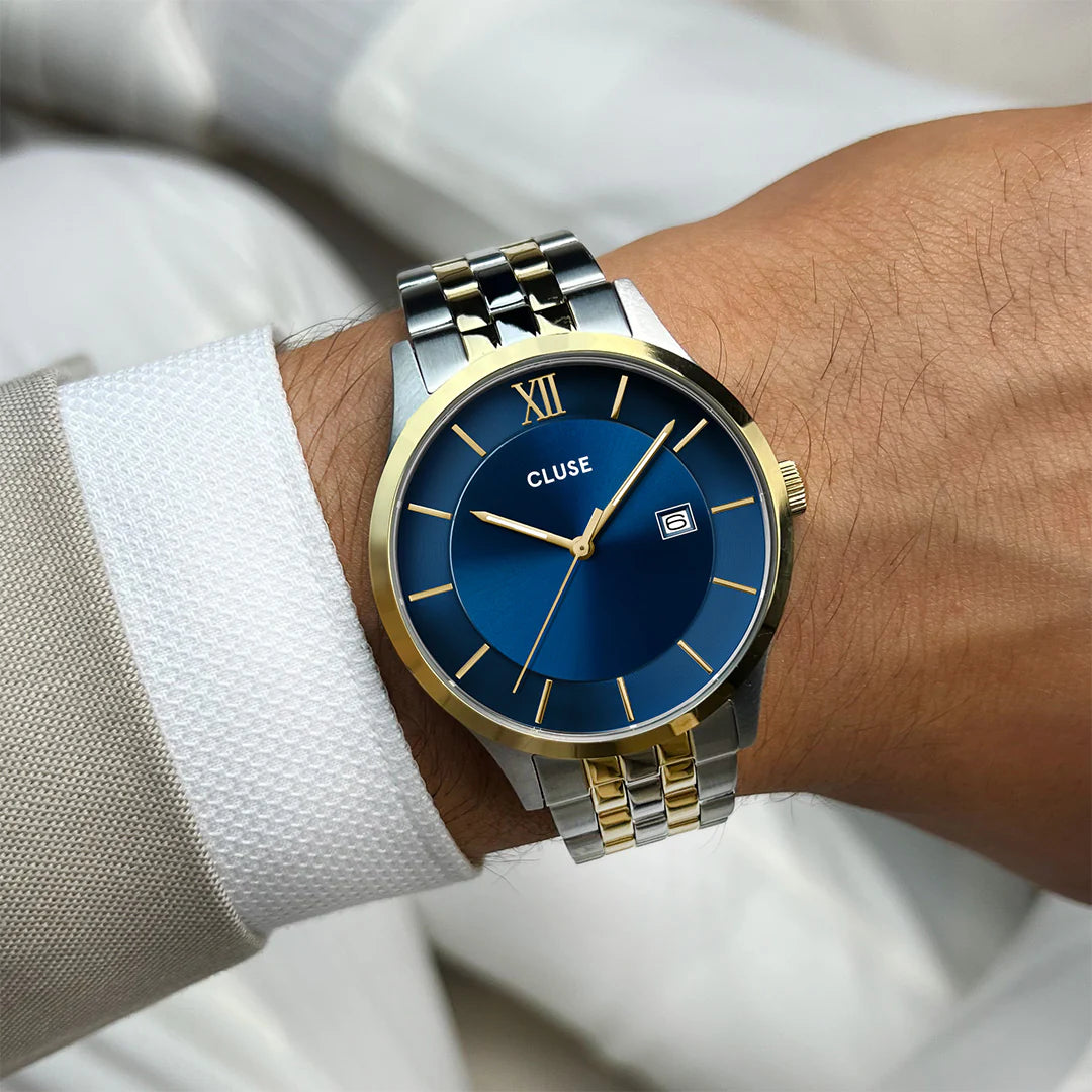 Aravis 3-Hand Watch Steel, Blue, Two-Tone