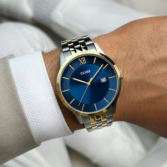 Aravis 3-Hand Watch Steel, Blue, Two-Tone