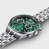 Aravis Dual Timer Steel, Green, Silver Colour