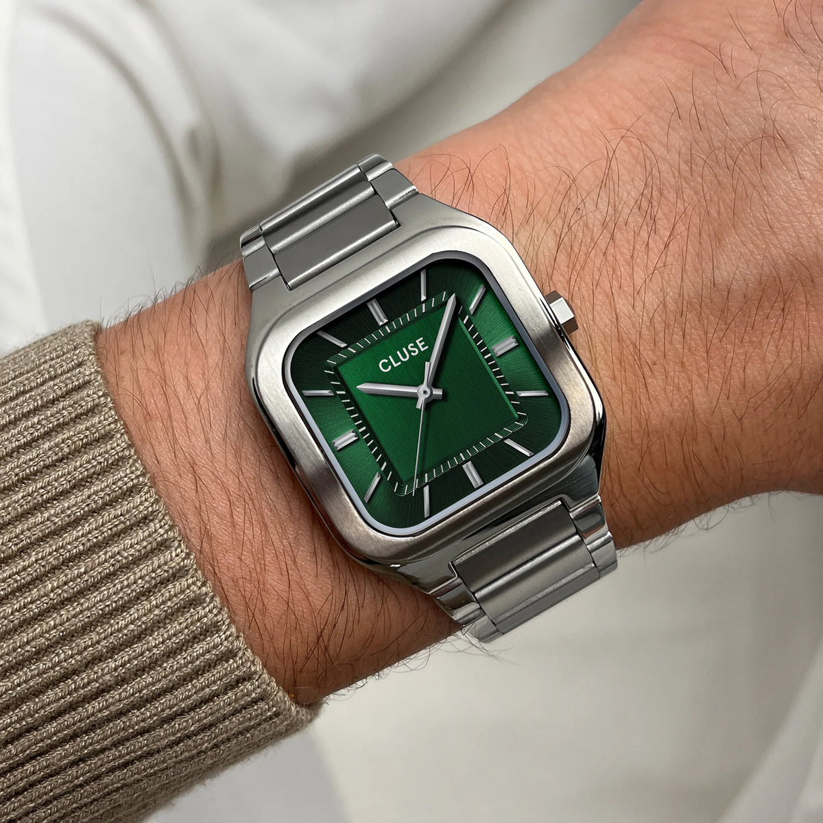 Quadrus Steel, Green, Silver Colour