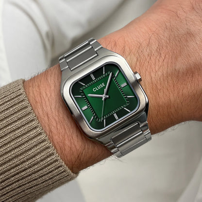 Quadrus Steel, Green, Silver Colour