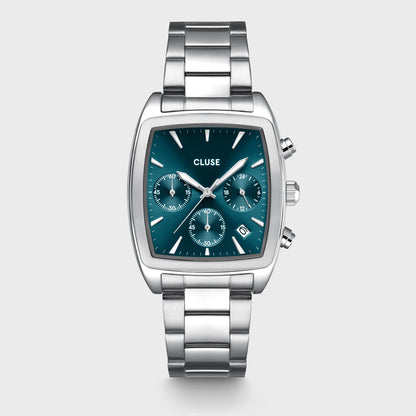 Quartaut Chrono Watch Steel, Blue, Silver Colour