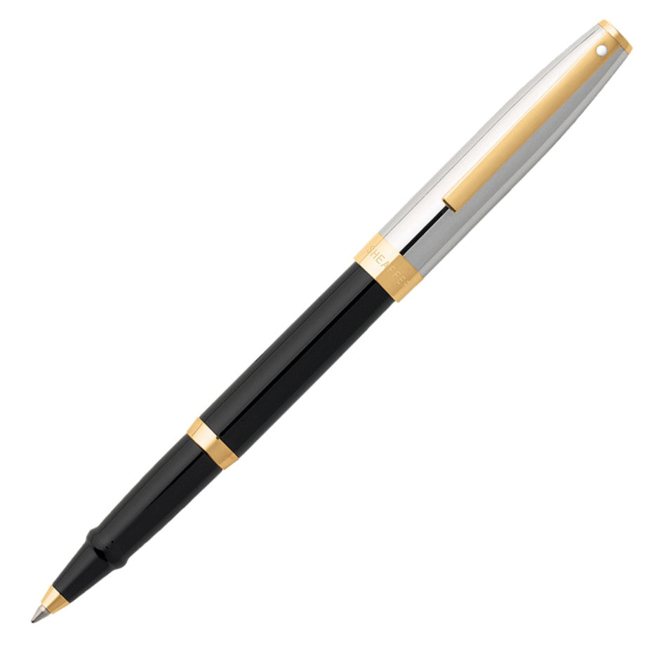 Sheaffer Sagaris Rollerball Pen - Black Lacquer Chrome & Gold