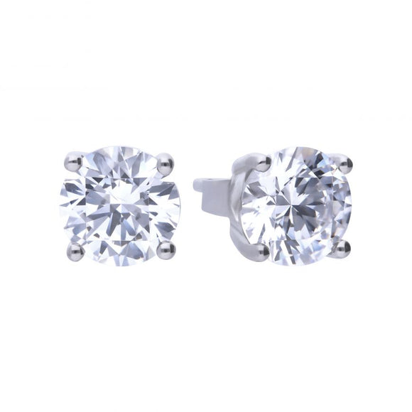 DF Four Claw Carat Stud Earrings With Diamonfire Cubic Zirconia