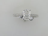 1.51ct Laboratory Grown Emerald Cut 4 Claw Diamond Solitaire Ring