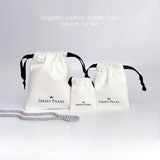 Jersey pearl Yellow gold Button Pearl Stud Earrings 7mm