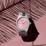 Frederique Constant Ladies Automatic Pink Highlife Bracelet Watch