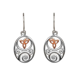 House Of Lor / Earrings / Silver Gold Celtic Earrings with Trinity Knot