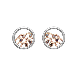House Of Lor / Earrings / Sterling Silver Irish Gold Ninth Wave Stud Earrings