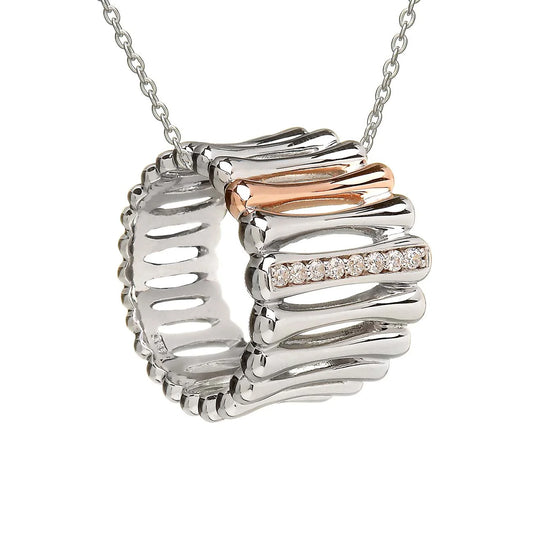 House Of Lor / Contemporary Collection / Bamboo Collection / Silver Gold Bamboo Pendant