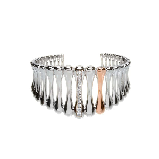 House Of Lor Silver Gold Bamboo Bangle