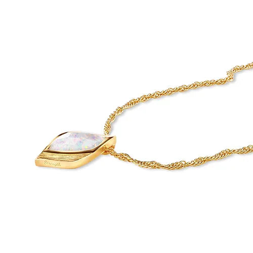 Lustre & Love Limited Edition Strength Opal Pendant Necklace in Gold Vermeil