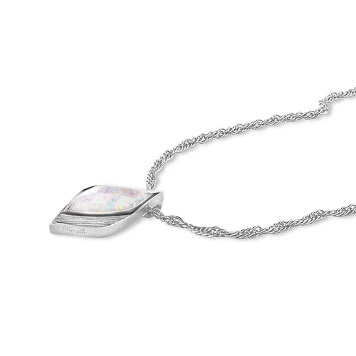 Lustre & Love Limited Edition Strength Opal Pendant Necklace in Sterling Silver