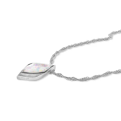 Lustre & Love Limited Edition Strength Opal Pendant Necklace in Sterling Silver