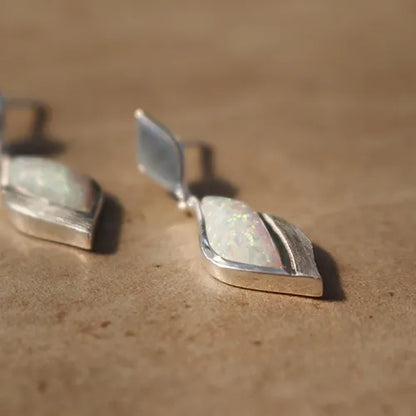 Lustre & Love Clarity Opal Earrings in Sterling Silver