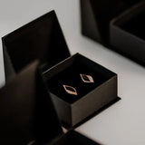 Lustre & Love Strength Onyx Stud Earrings in Gold Vermeil