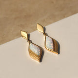 Lustre & Love Clarity Opal Earrings in Gold Vermeil