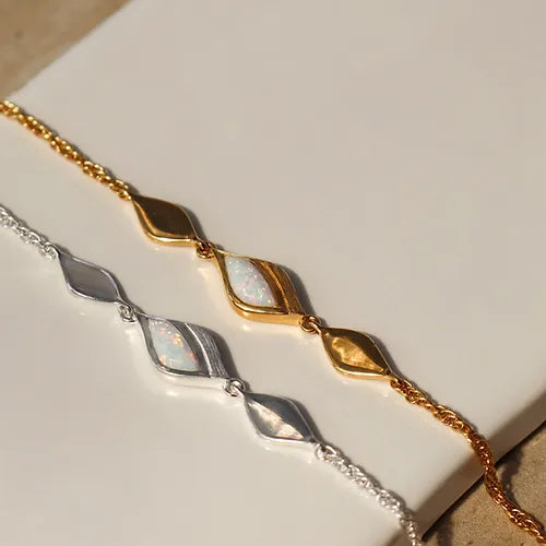 Lustre & Love Clarity Opal Bracelet in Gold Vermeil