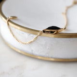 Lustre & Love Strength Onyx Bracelet in Gold Vermeil