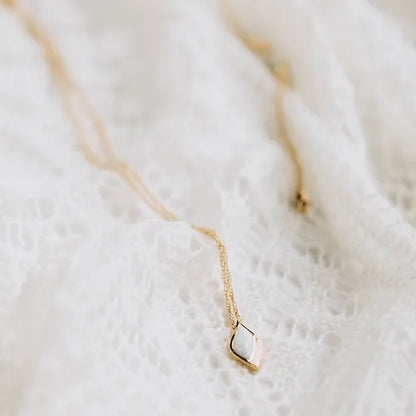 Lustre & Love Limited Edition Strength Opal Pendant Necklace in Gold Vermeil