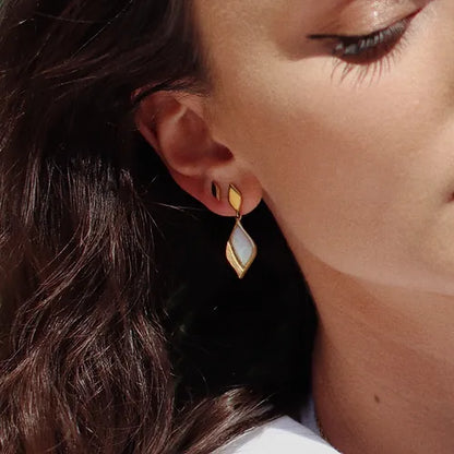 Lustre & Love Clarity Opal Earrings in Gold Vermeil