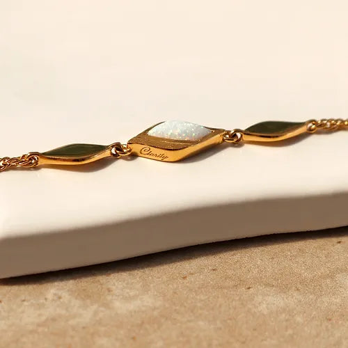 Lustre & Love Clarity Opal Bracelet in Gold Vermeil