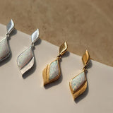 Lustre & Love Clarity Opal Earrings in Gold Vermeil