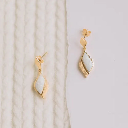Lustre & Love Clarity Opal Earrings in Gold Vermeil