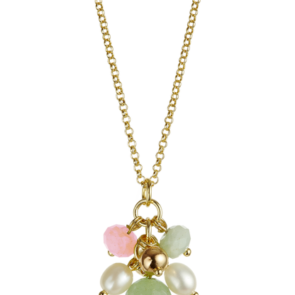 JERSEY PEARL Joy Aventurine &amp; Beryl Pearl Pendant